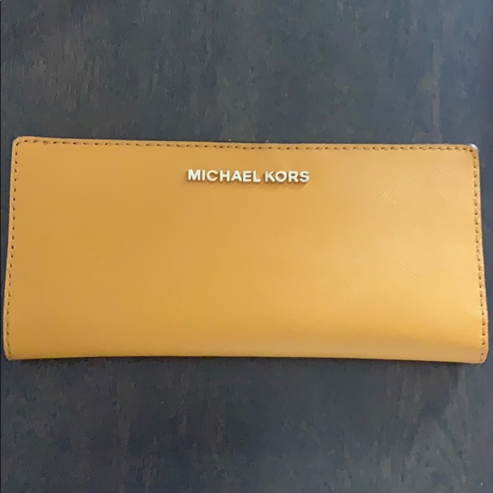 Mustard yellow Michael Kors wallet